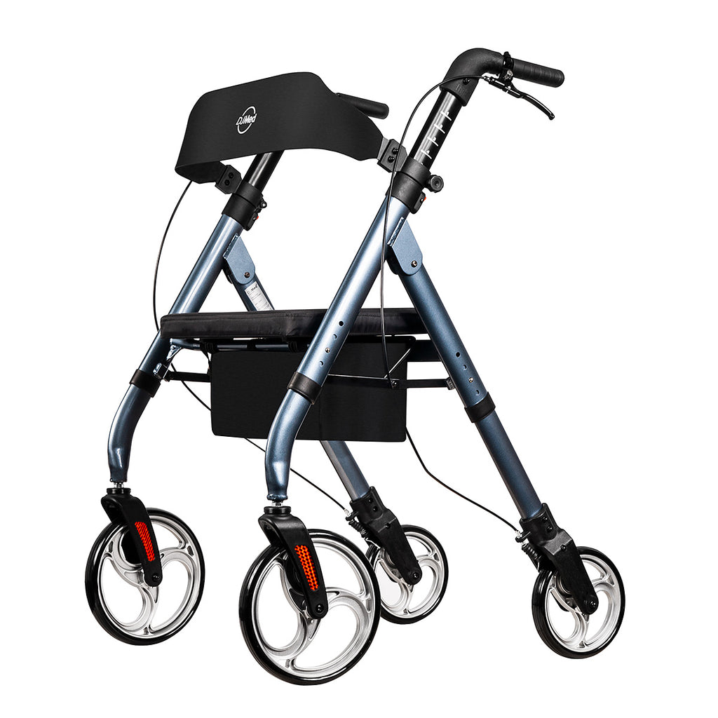 DJMed Tall & Strong Rollator, Heavy Duty Bariatric Mobility Walker