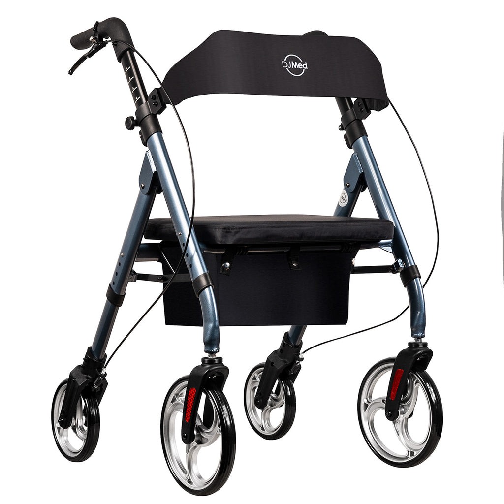 DJMed Tall & Strong Rollator, Heavy Duty Bariatric Mobility Walker