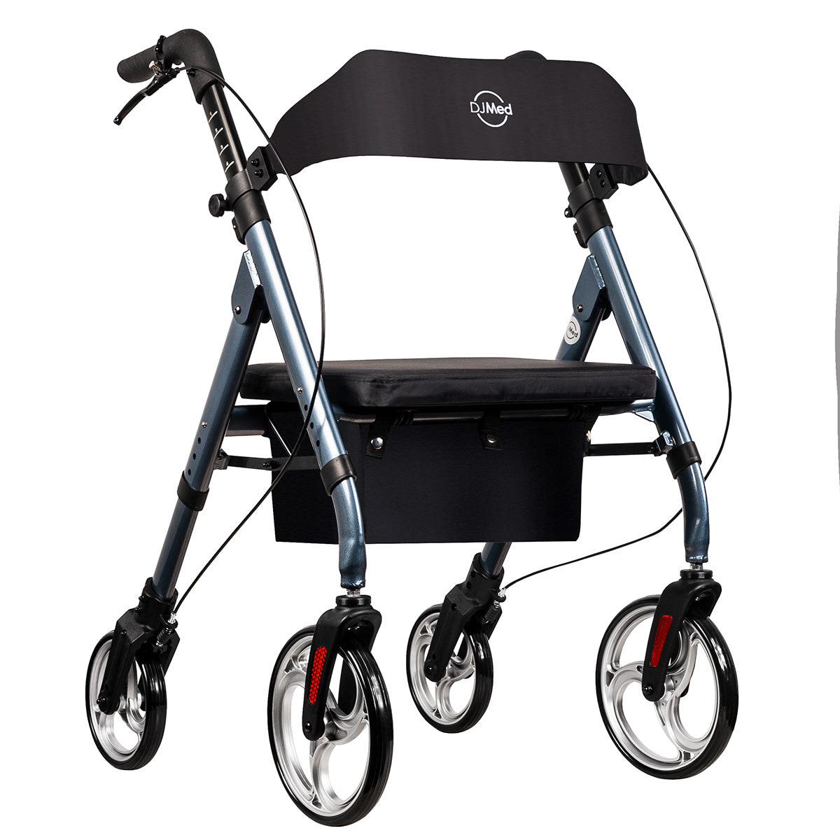 DJMed Tall & Strong Rollator, Heavy Duty Bariatric Mobility Walker