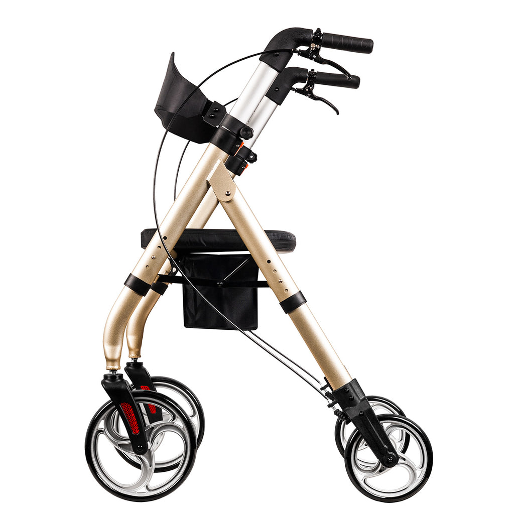DJMed Tall & Strong Rollator, Heavy Duty Bariatric Mobility Walker