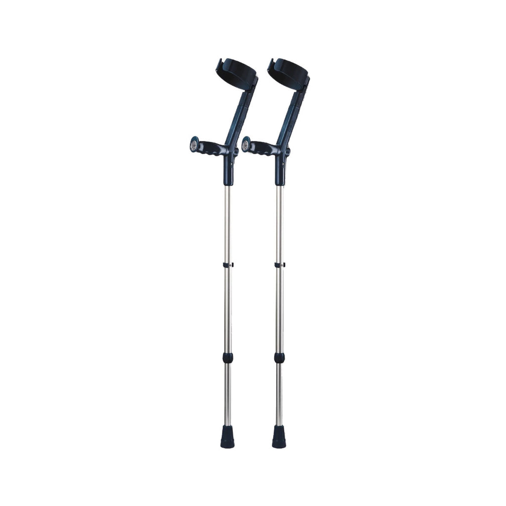 Rebotec Safe-In-Soft, Forearm Crutches with Safety Cuff & Hinge- Pair