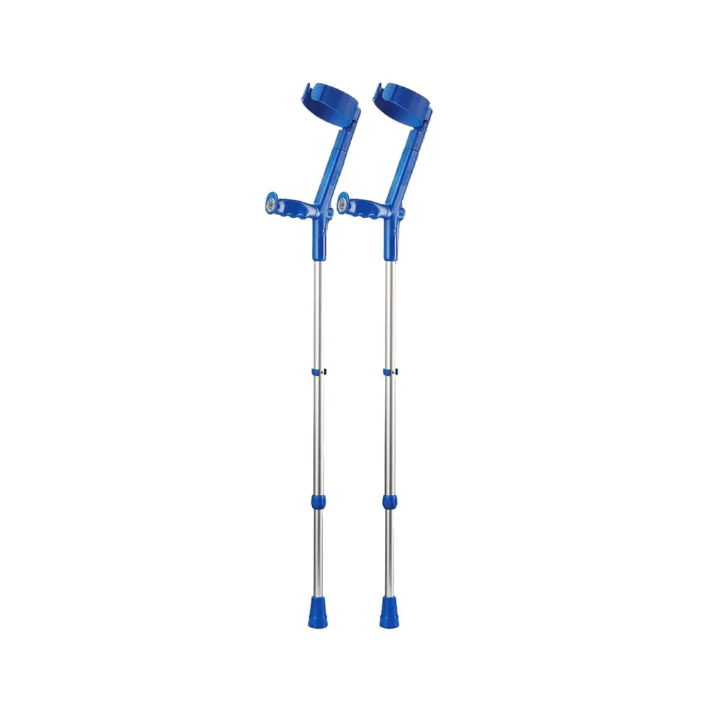 Rebotec Safe-In-Soft, Forearm Crutches with Safety Cuff & Hinge- Pair