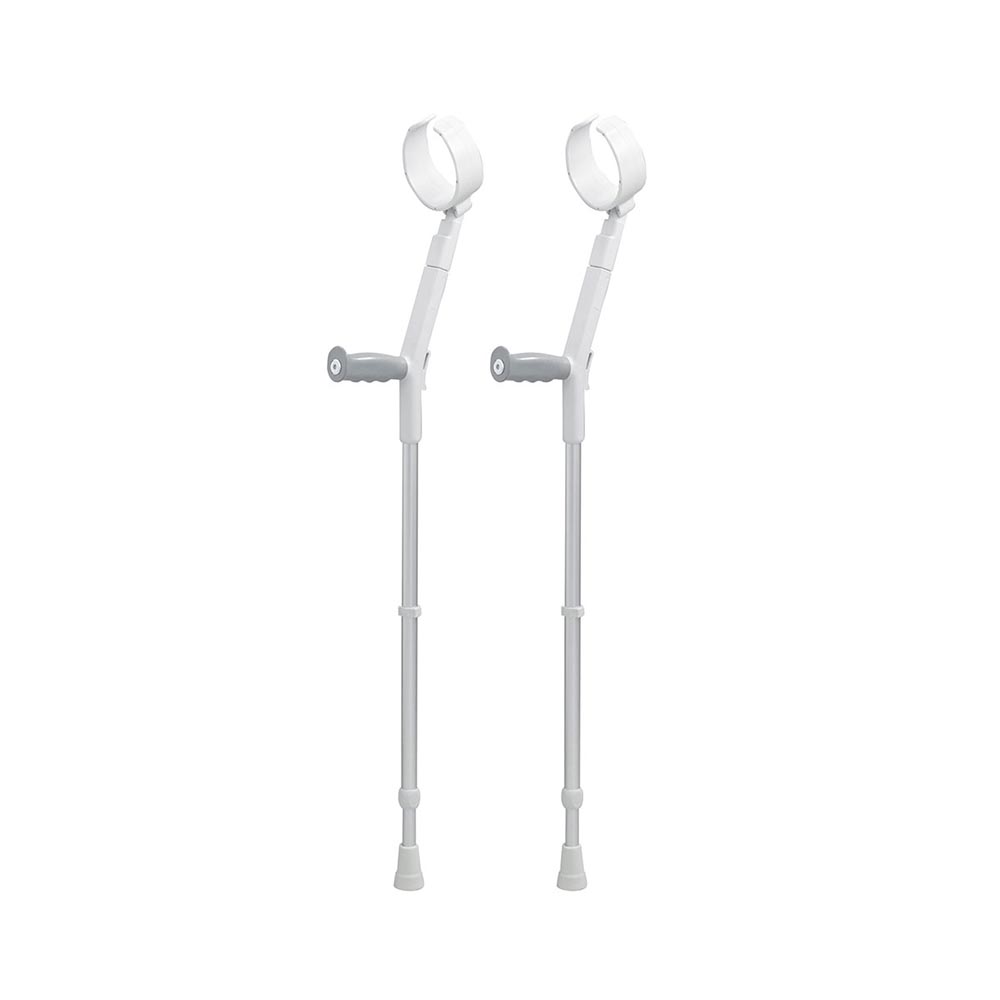 Rebotec Safe-In-Soft, Forearm Crutches with Safety Cuff & Hinge- Pair